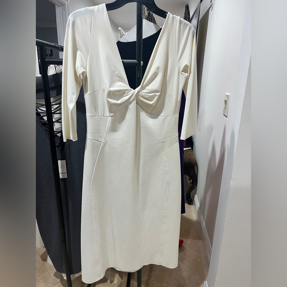 Chiara Boni La Petite Robe White Midi Dress